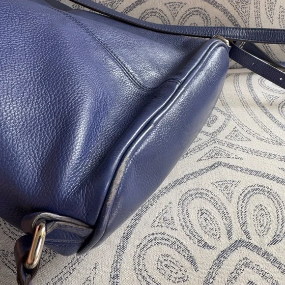 Coach Leather Mini Backpack in Periwinkle Blue & Turquoise - Picture 10 of 13